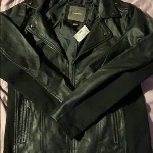 Black leather coat!